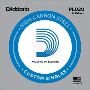 D'Addario PL020 Plain enkele snaar - Enkele snaar voor gitaar pas cher