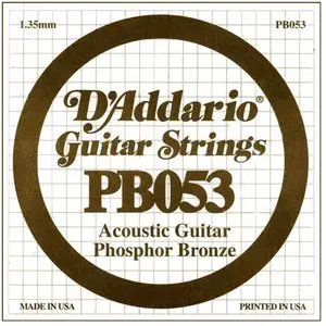 Comparateur de prix : D'Addario . 053 Bronze phosphore pour guitare acoustique Corde simple