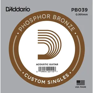 D'Addario Daddario Pb039 Corde .039 Pour Guitare Folk pas cher