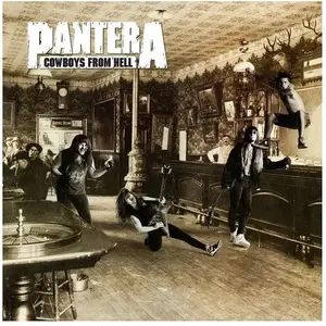 Import PANTERA - COWBOYS FROM HELL (LP) WHITE & WHISKEY BROWN MARBLED VINYL pas cher