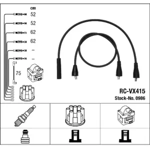 NGK Jeu de câble d'allumage pour OPEL: Kadett (Ref: 0986)Vendu paroscaro