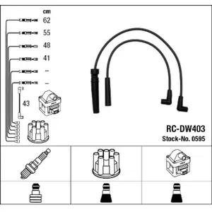 NGK Jeu de câble d'allumage pour DAEWOO: Nexia, Espero (Ref: 0595)Vendu paroscaro