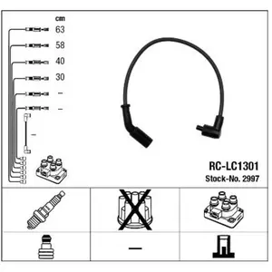 Comparateur de prix : NGK Jeu de câble d'allumage pour LANCIA: Y10 (Ref: 2997)