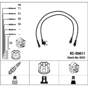 Comparateur de prix : NGK Jeu de câble d'allumage pour RENAULT: Trafic, Espace (Ref: 8253)
