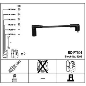 Bougiekabelset RCFT604 NGK pas cher