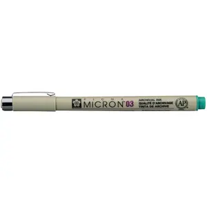 Sakura Pigma Micron 03 pen groen pas cher