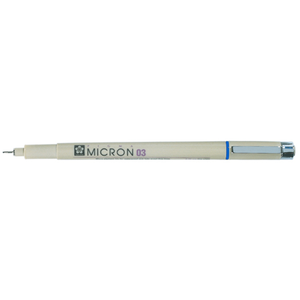 Sakura Pigma Micron 03 pen blauw pas cher