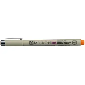 Sakura Feutre Fineliner PIGMA MICRON 005 Tracé 0,02 mm Orange pas cher