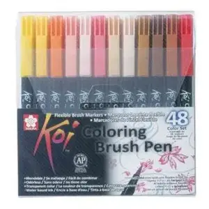Sakura Stylo pinceau Koi Coloring Brush, étui de 48 pas cher