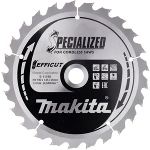 Comparateur de prix : Makita Afkortzaagblad voor Hout | Ø 190mm Asgat 20mm 25T - E-11140