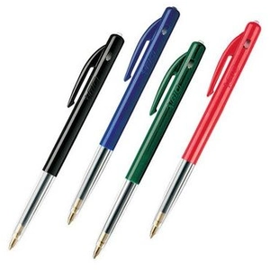 Bic stylo à bille rétractable m10 clic 1mm rouge 1199190123 pas cher