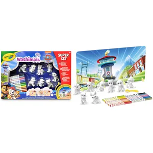 Washimals - Mes animaux à colorier - CRAYOLA - Super Set 8 animaux Pat... pas cher