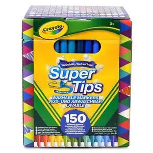 Crayola Feutres Lavables Super Pointe 18x14.8x13.5 Cm 150 Unités pas cher