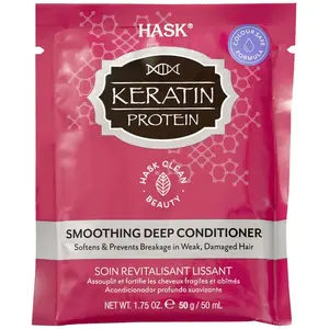 Hask Conditioner Keratin Smoothing Deep Conditioner Packet - Collageen boost - Versterkt haar - Vrij van parabenen pas cher