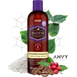 Comparateur de prix : Hask Shampoo Biotin Boost Thickening Shampoo - Met extra collageen - Voor extra volume