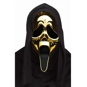 CHAKS - Scream -masker voor volwassenen, verchroomd goud pas cher