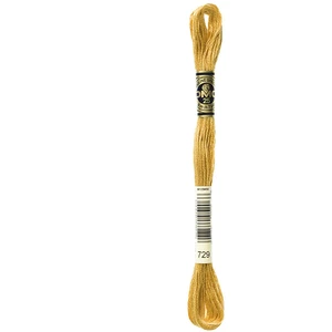 DMC Borduurzijde 729 Oud Goud Middel - 100% Katoen pas cher