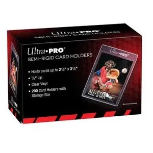 Ultrapro 200 Ultra Pro Semi-Rigid Card Holders Transparant Standaard Maat Opberghouders pas cher