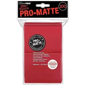 ULTRA PRO - Standard Deck Protector PRO-Matte Red '100 Sleeves' : Trading Card , ML pas cher