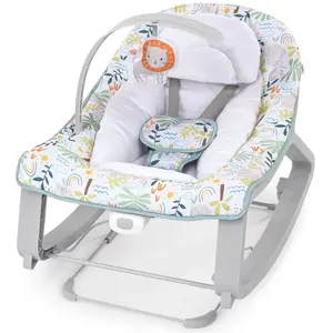 INGENUITY Transat bébé bascule évolutif 3-en-1 Keep Cozy -Tropical Rainbow- 3 Positions: arche avec jouets amovible jusquà 18 kg pas cher