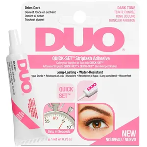 Colle Pour Faux Cils - DUO - Quick-Set - Foncée - 7g - Résistante à l'eau pas cher
