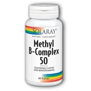 SOLARAY®. Methyl B complex 60VegCaps. Sans gluten. Convient pour une partie végétalienne. pas cher
