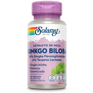Solaray Casquettes Ginkgo Biloba 60mg 60 UnitésVendu parbikeinn