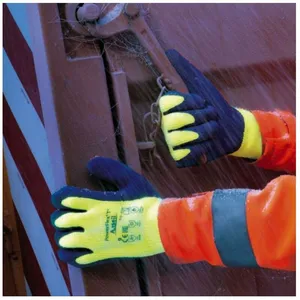 ANSELL 12 gant powerflex t hi viz jaunetricote enduit cote paume lg 255 taille pas cher