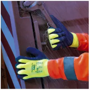 ANSELL 12 gant powerflex t hi viz jaunetricote enduit cote paume lg 255 taille pas cher