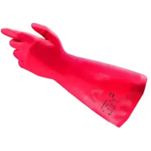 Sol-Vex Ansell AlphaTec 37-900 Gants de travail en nitrile résistants aux produits chimiques et aux produits chimiques industriels sans latex pour homme et femme Rouge Taille S (12 paires) pas cher