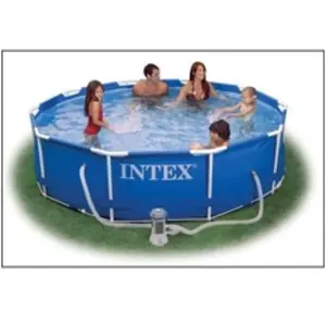 Intex Metal Frame Opzetzwembad Set - Ø 366 cm x 76 cm met filterpomp