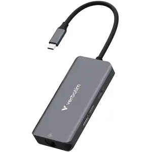 Verbatim Hub Adapter 3Xusb-A Hdmi 3.2 Rj45 Voor Laptop Aluminium 32157 pas cher