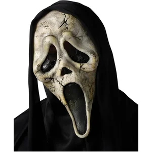 Funworld Officiele Licentie Scream masker Scream Halloween Masker met Capuchon voor bij Halloween Kostuum Volwassenen - Plastic - Creme/Wit pas cher