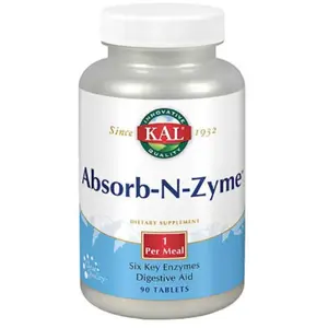 KAL Absorb-N-Zyme | Digestive Aid | Adapté aux végétaliens | 90 Comprimés pas cher