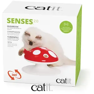 Catit - Speelgoed Voor Dieren - Kat - Ca Senses 2.0 Mushroom 24x24x15,5cm Rood/wit - 1st pas cher