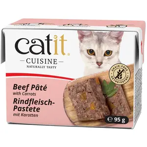 Catit Cuisine Paté 12 x 95 g pour chat - boeuf, carottes pas cher