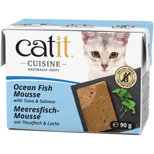 Mousse pour chats Catit Cuisine, poisson de mer - 90 g pas cher