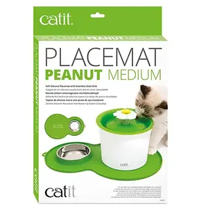 CAT IT Napperon en forme d'arachide - Format moyen - Vert - Pour chat