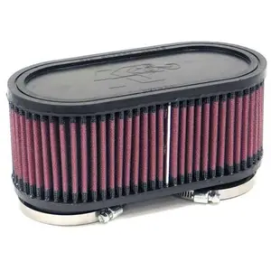 K&N Filtre à Air Universel Ovale 60mm raccordement double, 187mm x 92mm, 76mm hauteur (RU-2970)