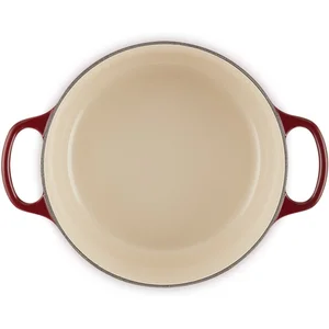 Cocotte LE CREUSET 24 cm Rhône Bouton Doré pas cher