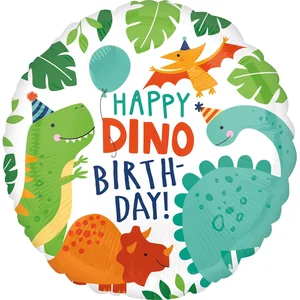 Amscan BALLON ALU ROND ANNIVERSAIRE DINOSAURE 43CMVendu parbol