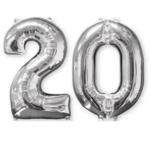 Comparateur de prix : amscan ballon aluminium nombre 20 66cm argent - 3581501