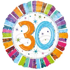 Comparateur de prix : Amscan ballon en aluminium 30 ans multicolore 15 cm