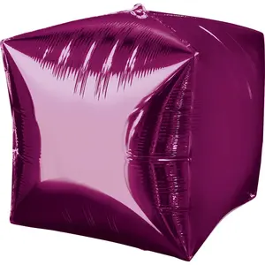 Ballon Cube - AMSCAN - Rose - Violet - Ballon classique - Hélium pas cher