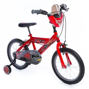 Comparateur de prix : Vélo Enfant Disney - Cars - Roues 16" - Age 5 à 7 ans - 2 Freins - Stabilisateurs - Rouge et Noir - Produit HUFFY