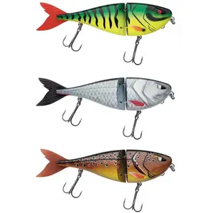 Berkley Zilla Jointed Glider Leurre dur pour la Pêche du Brochet en Eau Douce, Coule Doucement, Hameçon Fusion, Action Erratique, sans PlombVendu parwaveinn