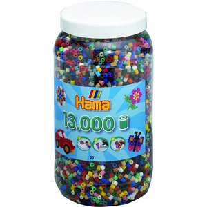 Hama Pot 13 000 perles standard (Ø5 mm)- 22 couleurs pas cher