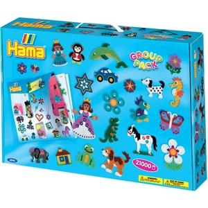 JBM hama hama perles à repasser midi, dans un coffret, 21.000 pièces noir noir Noir pas cher