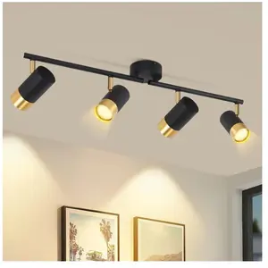 Homefire Spot de Plafond Noir 2 Ampoules Lampe de Couloir Plafonnier M... pas cher