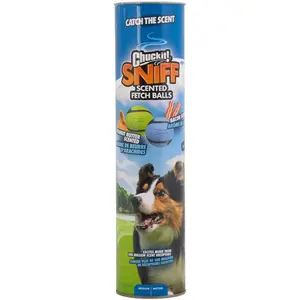 Comparateur de prix : Chuckit Sniff Fetch Bal   4 Stuks - Apporteerspeelgoed met Bacon- en Pindakaasgeur - Interactief Hondenspeelgoed - Hondenbal   Waterbestendige Bal   Drijvende Hondenbal - Rubber